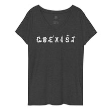 Load image into Gallery viewer, COEXIST Recycled V-neck T-shirt