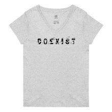 Load image into Gallery viewer, COEXIST Recycled V-neck T-shirt
