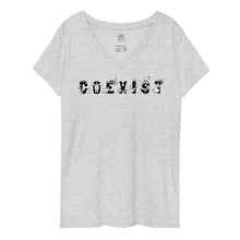 Load image into Gallery viewer, COEXIST Recycled V-neck T-shirt
